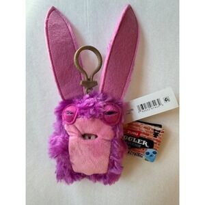 Mini Fuggler Plush Clip-On‎ Keyring LORD LONG EARS PINK Ugly Silly Keychain Gift